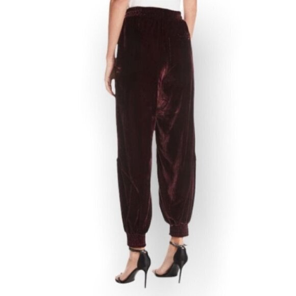 7 For All Mankind brown velvet jogger-style track pants size M - Picture 5 of 7